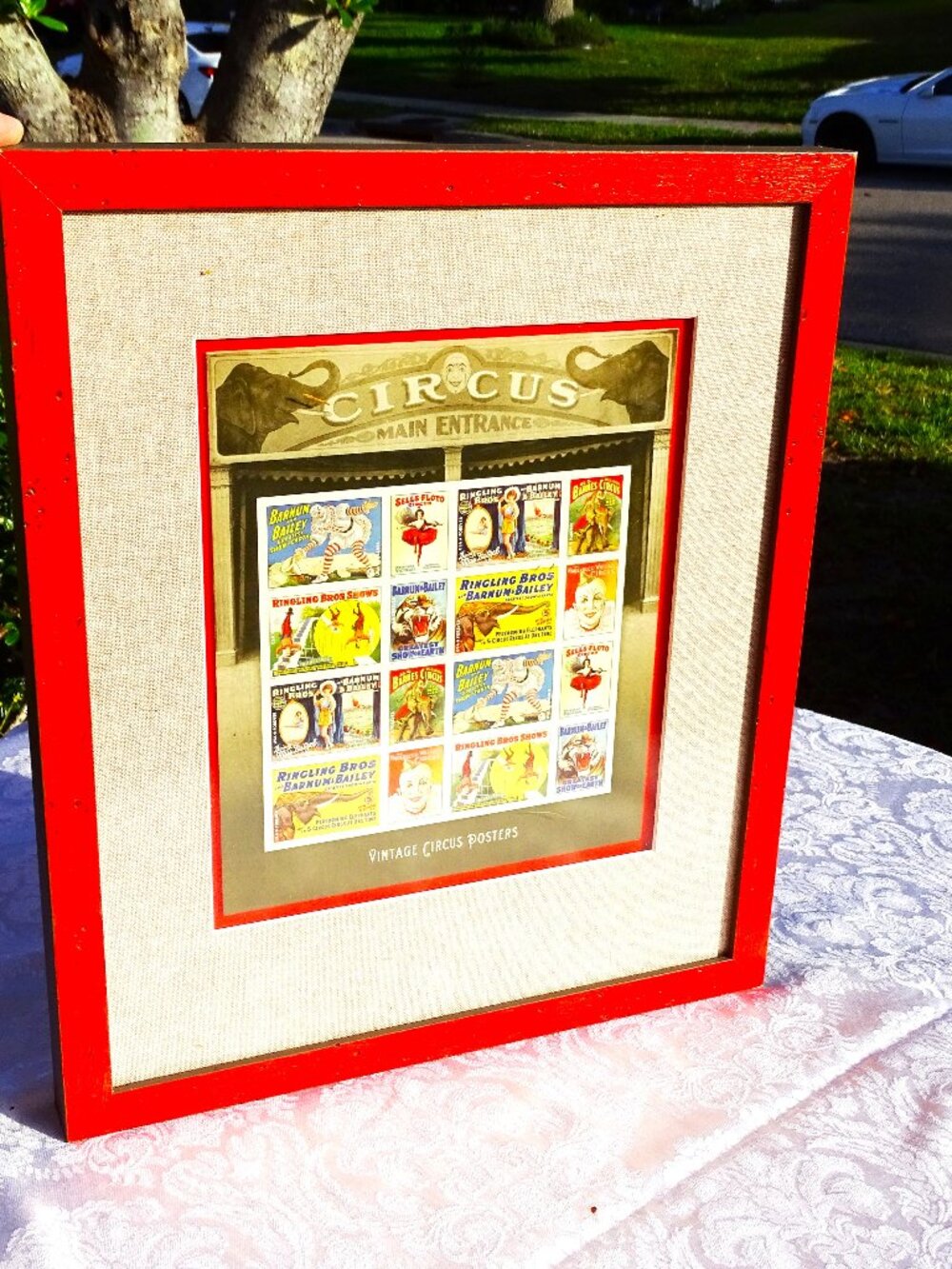 Circus Forever Stamps Framed Art